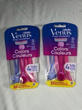 VENUS Disposable Razors - Pink & Blue Handles (2 Pack)